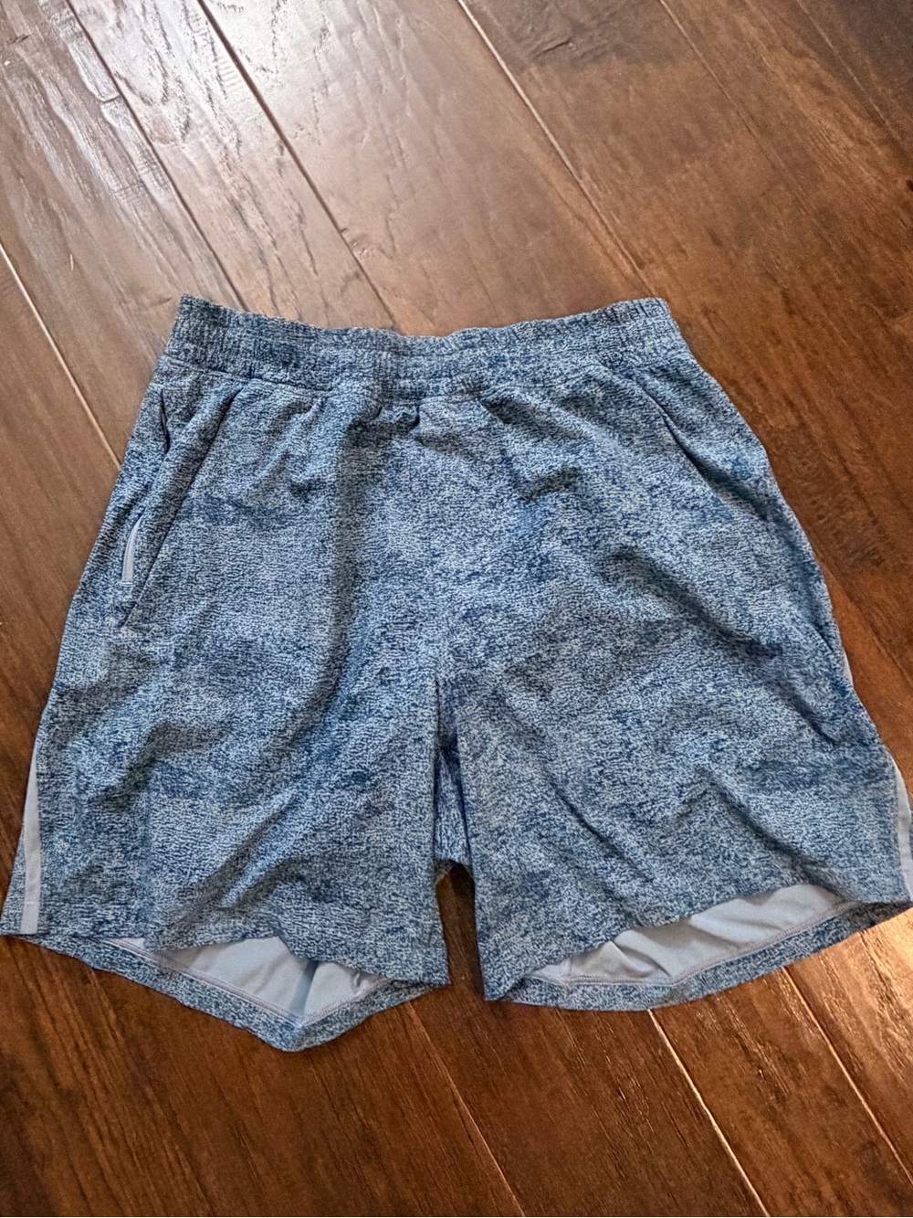lululemon athletica Men's Heather Blue Athletic Shorts